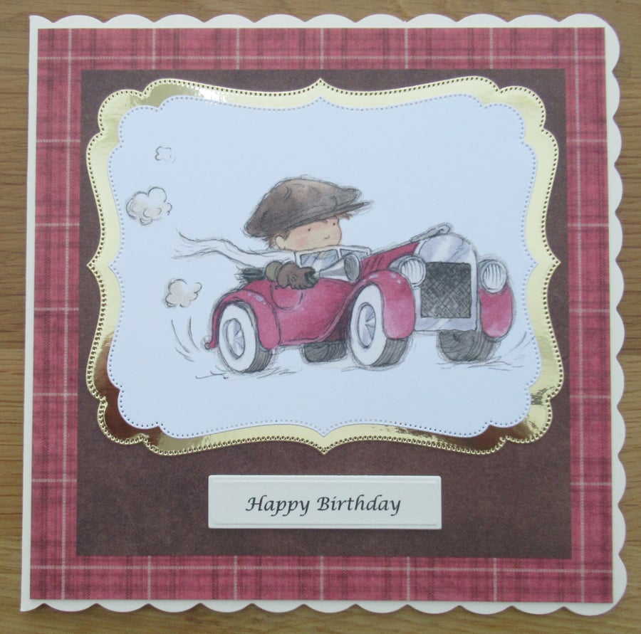 Out For A Drive - 7x7 " Birthday Card