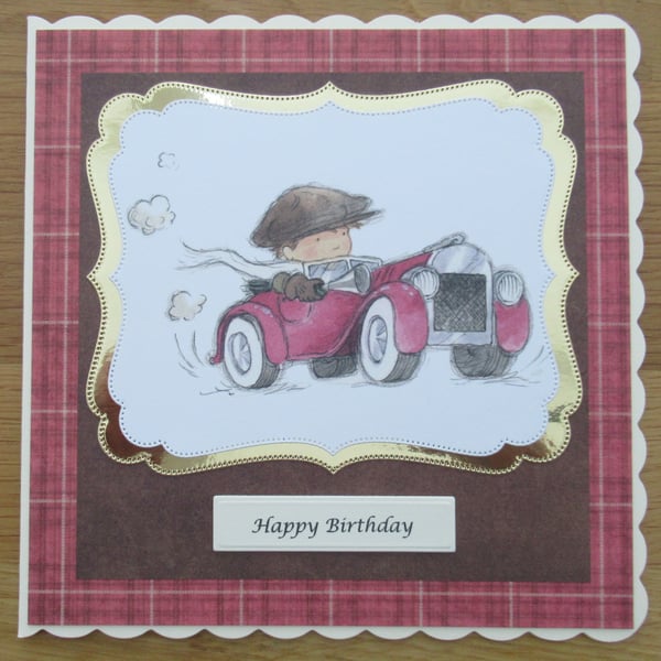 Out For A Drive - 7x7 " Birthday Card