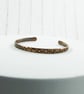 Copper Cuff - Embossed Floral Pattern with Antiqued Finish. Size Medium - Image 7