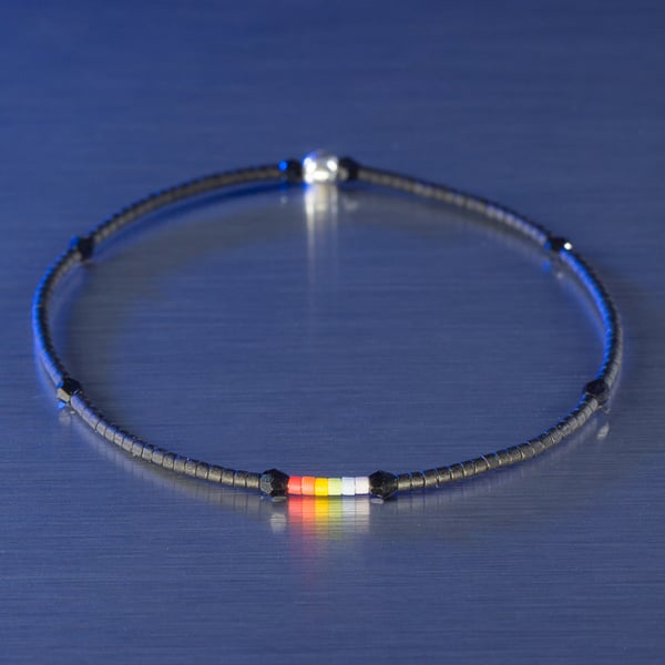 Bracelet dainty Miyuki and Swarovski with pride colours