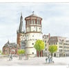 Am Burgplatz, Dusseldorf., Germany - Limited Edition Art Print