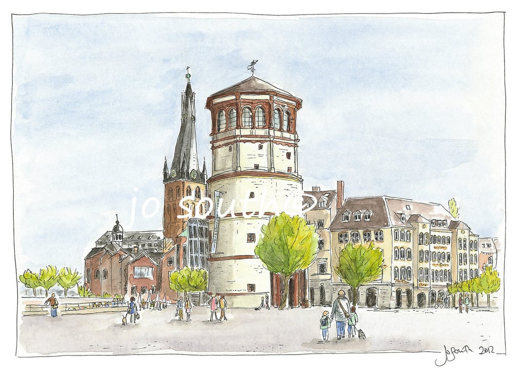 Am Burgplatz, Dusseldorf., Germany - Limited Edition Art Print