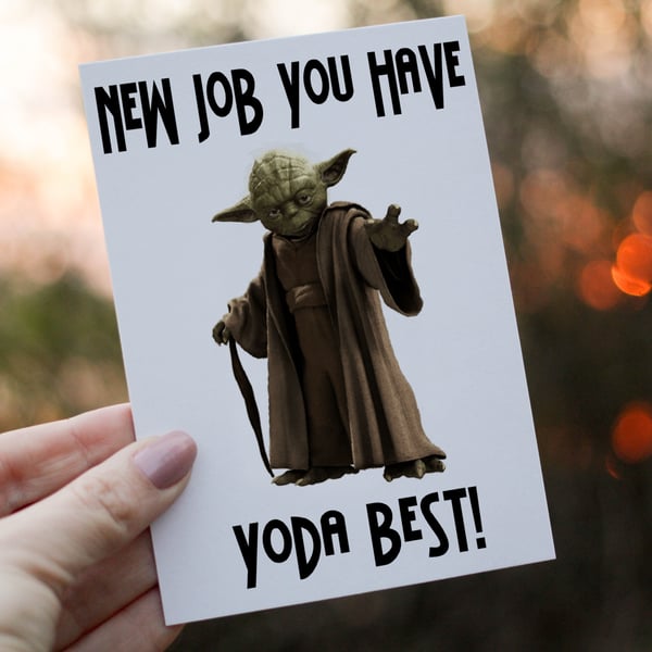 Yoda New Job Card, You're The Best Yoda New Job Card, Personalised Card for New 