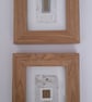 Hearts with Gold Silver & White Handstitched Geometric Small Art Pictures - Image 9