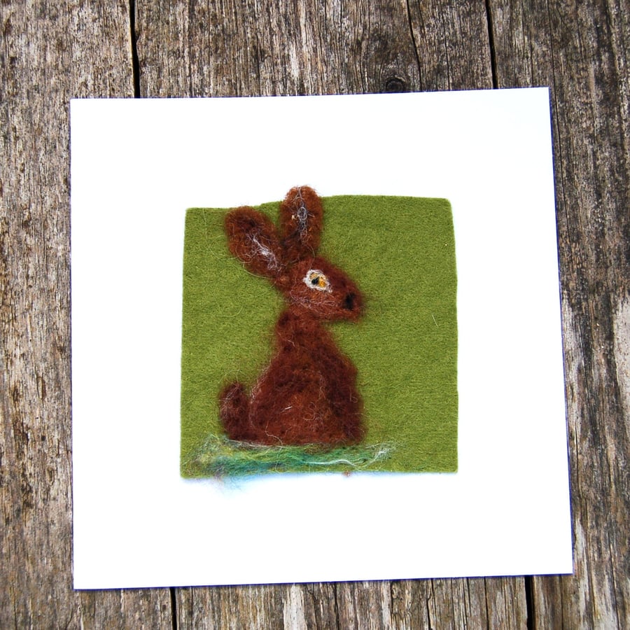 Hare greetings card, birthday card, Sympathy card, thank you card