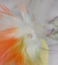 Lemon Yellow Crochet Baby Hat with Rainbow Faux Fur Pom - Newborn to 3 Months  - Image 8