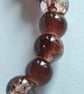 Rich Earthy Brown Glass Bead Bracelet  - Image 4