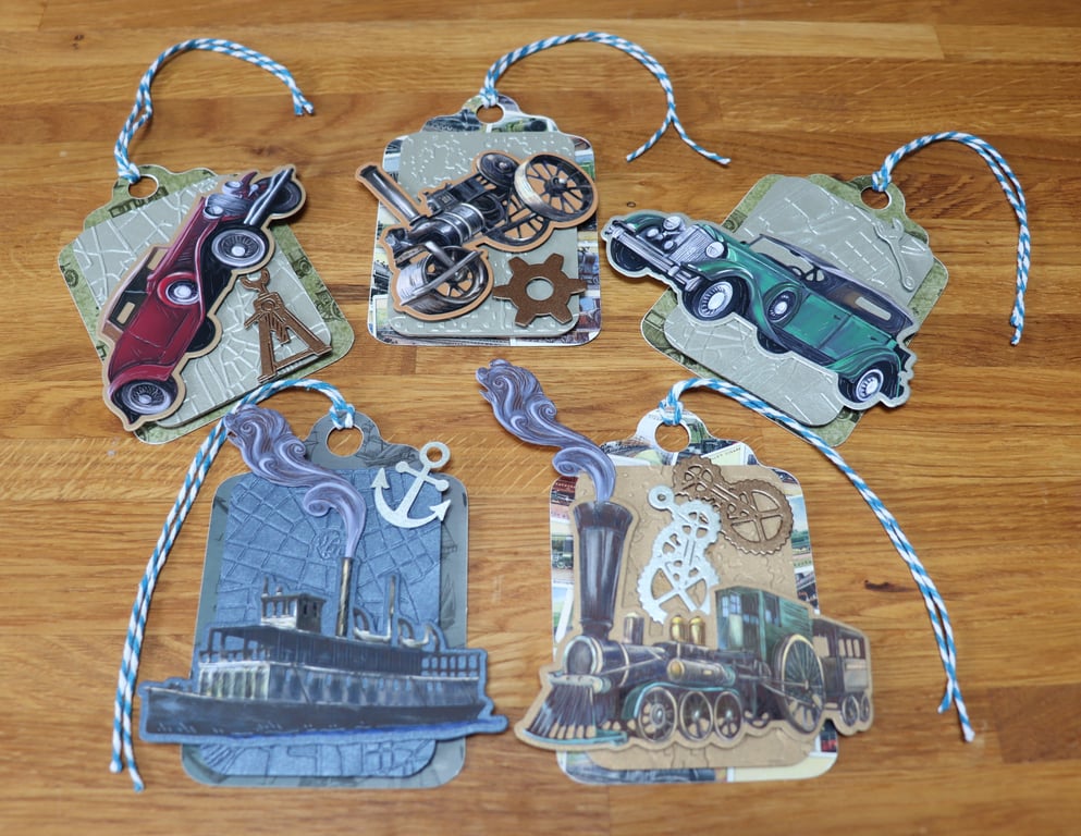 Vintage Transport Gift Tags 