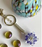 Handbag Charm, Purple Crystal Star, with a Chainmaille Chain and Keyring - Image 10