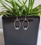 925 Silver & Blue Crackled Agate Dangle Drop Earrings Earings Gift Jewellery - Image 6