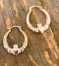 9ct Claddagh Hoop Earrings - Image 1