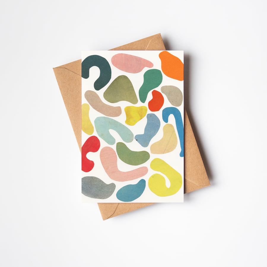 Abstract Shape Greeting Card - Organic