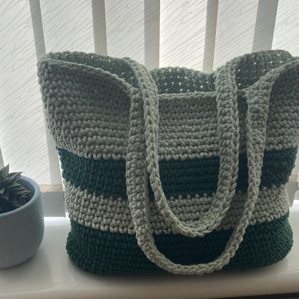 Handmade crochet macrame shoulder bag
