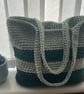 Handmade crochet macrame shoulder bag