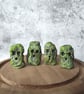 Stone Moss Gatherers, Spirits of the Moss, Tiny Rock Creatures Set of 4