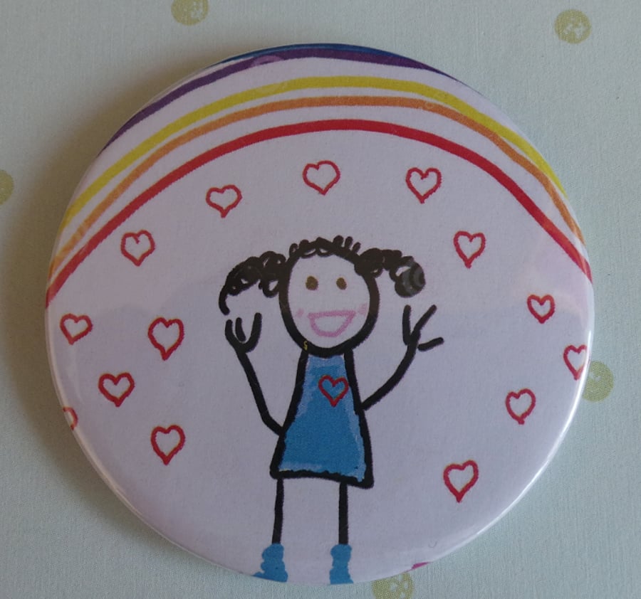 Personalised Pocket Mirrors - photos or pictures pets kids wedding drawing