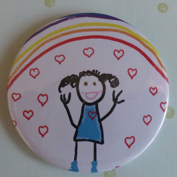 Personalised Pocket Mirrors - photos or pictures pets kids wedding drawing