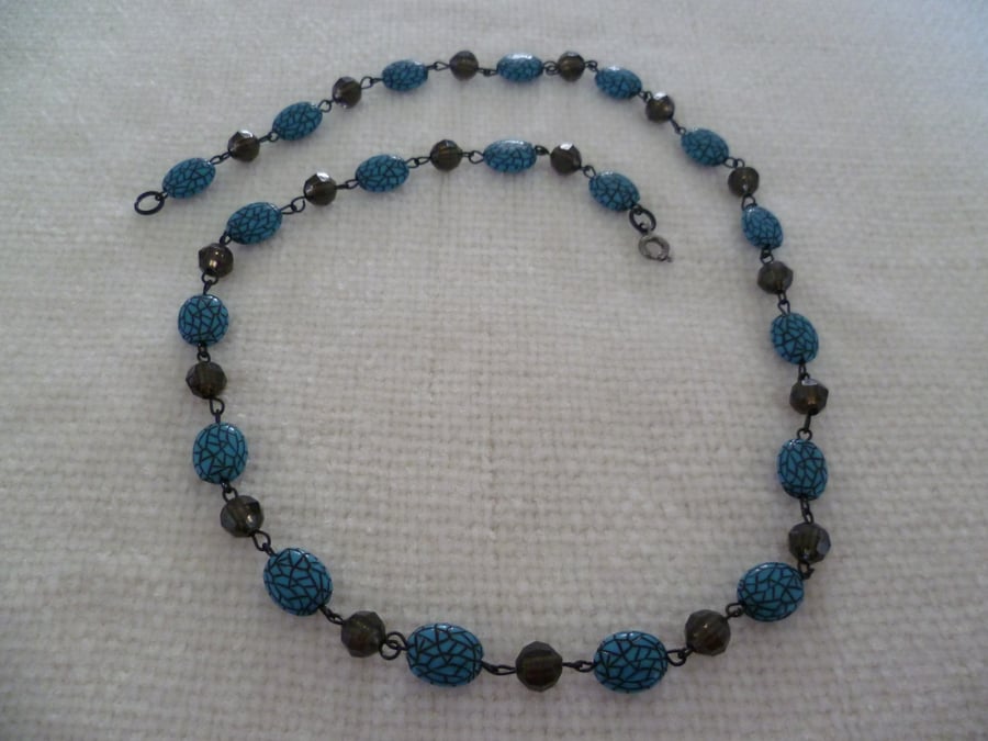 Blue 'Web' Necklace
