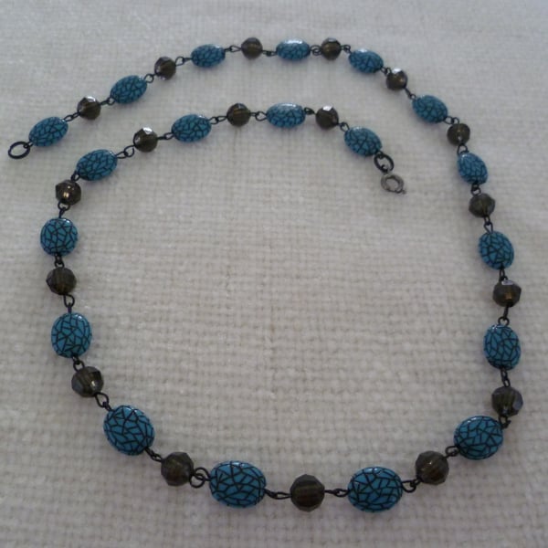 Blue 'Web' Necklace