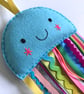 Jellyfish Wall Decoration in Pale Blue Wool Felt - Image 2