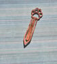 Pawprint Textured Copper Paperclip Bookmark Artisan 