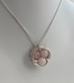 Rose Quartz Nest Necklace, sterling silver - Image 2