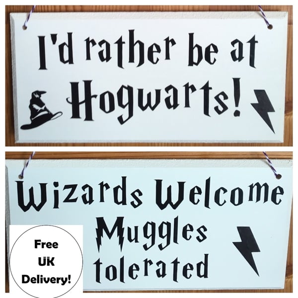 Harry Potter Inspired Signs Bedroom Wall Hangings