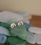 Silver Spiral Shell Earrings - Shell Studs - Nautical Jewellery - Image 3