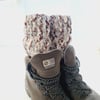 Boot Cuffs Mellow Mist, Cream, Grey, and Brown Ankle Warmers