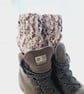Boot Cuffs Mellow Mist, Cream, Grey, and Brown Ankle Warmers