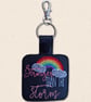Stronger Than the Storm Keyring - Embroidered Positive Rainbow Bag Charm - Image 3