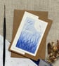 Blank greeting card, hand painted grasses in the moonlight, original artwork.  - Image 2