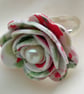 Hardened Fabric Floral Ring - Image 3
