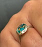 Enamel Ring, water-cast ring, blue and gold ring, blue enamel ring, gift for her - Image 10