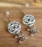 Polymer Clay Halloween Mummy With Skull & Crossbones, 316 Stainless Steel