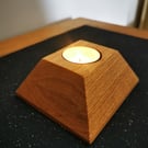 Solid Oak Pyramid Tealight Holder