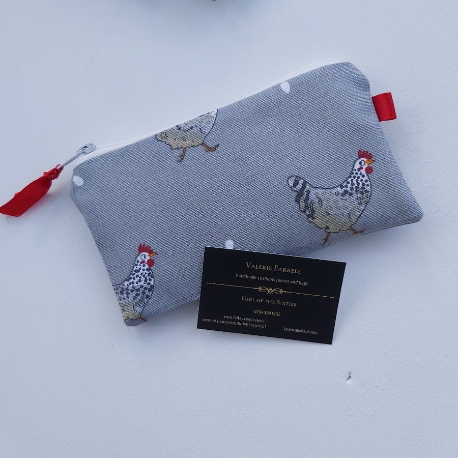 Hens  Make Up Bag  Pencil Case