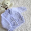 14" Newborn V Neck Hearts Cardigan 