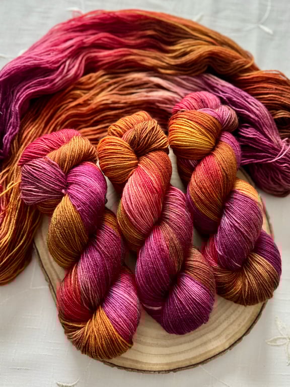 CLEARANCE: Hand Dyed Yarn, 4ply Merino Nylon 