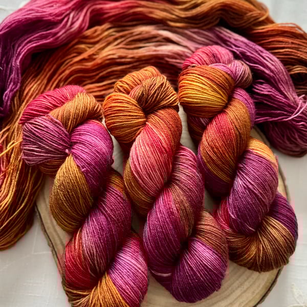 CLEARANCE: Hand Dyed Yarn, 4ply Merino Nylon 