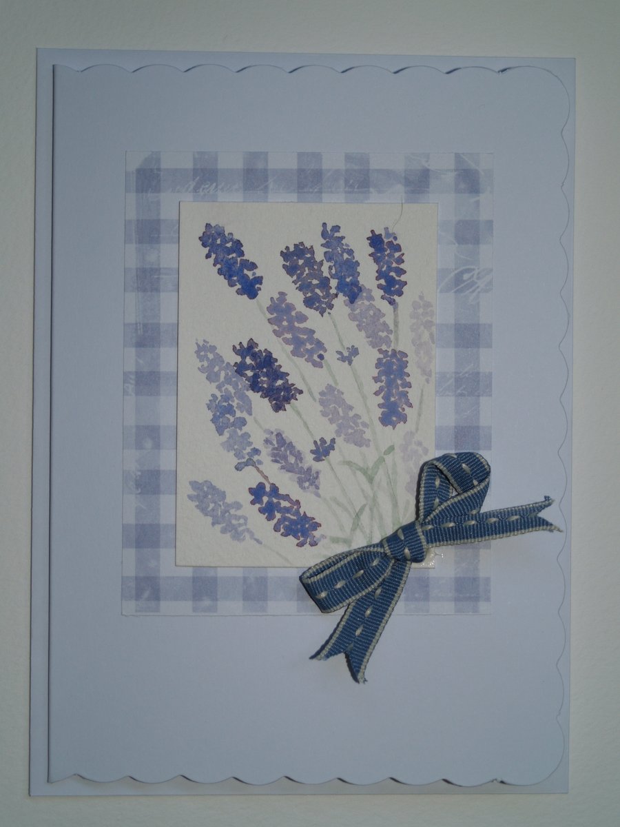 Hand painted Lavender card