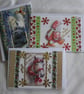 Set of 3 (Three) Beautiful Hand-Crafted Christmas Decoupage Greeting Cards (p)
