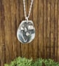 Recycled Silver Mushroom Pendant - Toadstool Cluster Necklace - Image 2