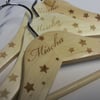 Adult Coat Hangers - Personalised - Engraved - Wedding - Logo - Gift