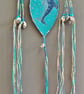 DEVM2503 - Dolphin Totem - 22cm (65cm full length) Blue- Turquoise-natural - Image 2