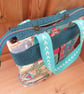 Folk Art Padded Tote Bag - lined with zipper - Image 6