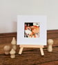 Mounted Whimsical Hare Rabbit with Bird Robin in Moonlight Watercolour Edition  - Image 4