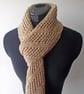 Handspun Knitted Scarf, Diagonal, Merino, Bamboo & linen - Image 2