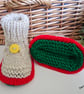 Designer Hand Knitted Cardigan & Booties Set 0-3 months size - Image 4