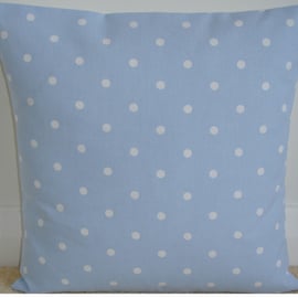 16 inch Blue Polka Dot Dots Spots Cushion Cover 16"